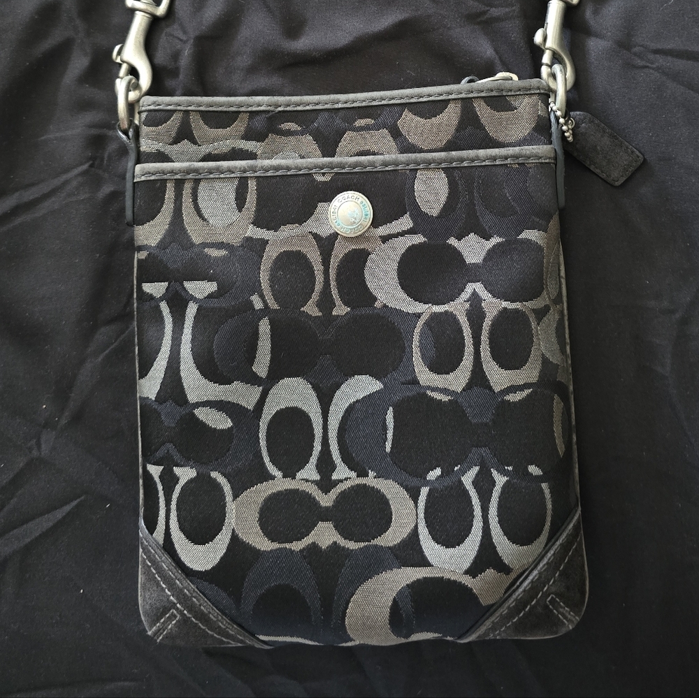 Coach Crossbody Black and Gray Bag
